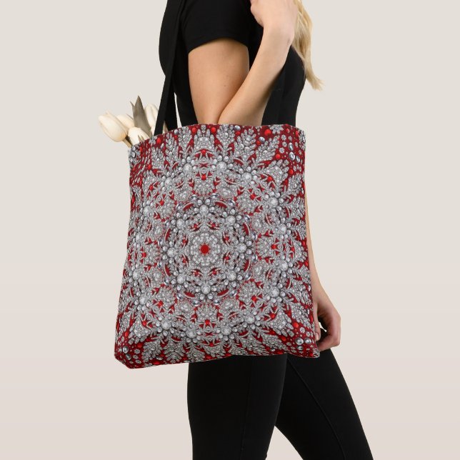 Red Decorative Holiday Tote Bag (Von Nahem)