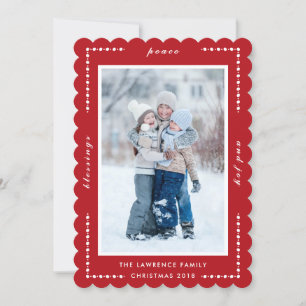 Red Decorative Segen Frieden Freude Weihnachten Fo