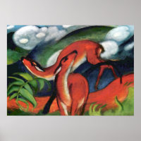 Red Deer II von Franz Marc Classic Malerei