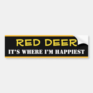 "RED DEER"— "IT'S WHERE I'M HAPPIEST"(Kanada) Autoaufkleber