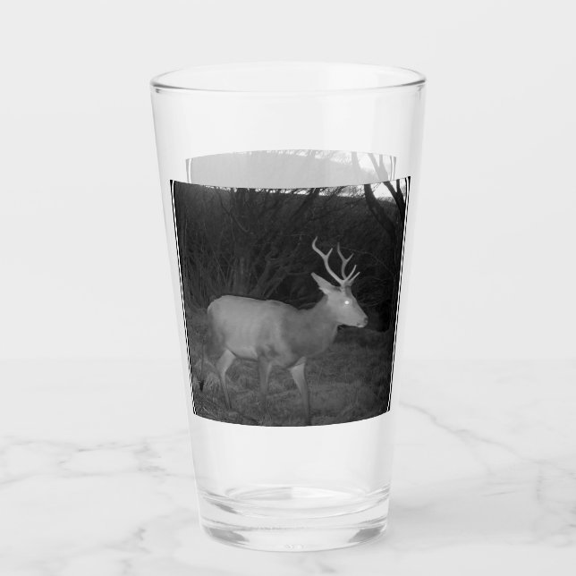 Red Deer Stag in der Abenddämmerung Glas (Vorderseite)