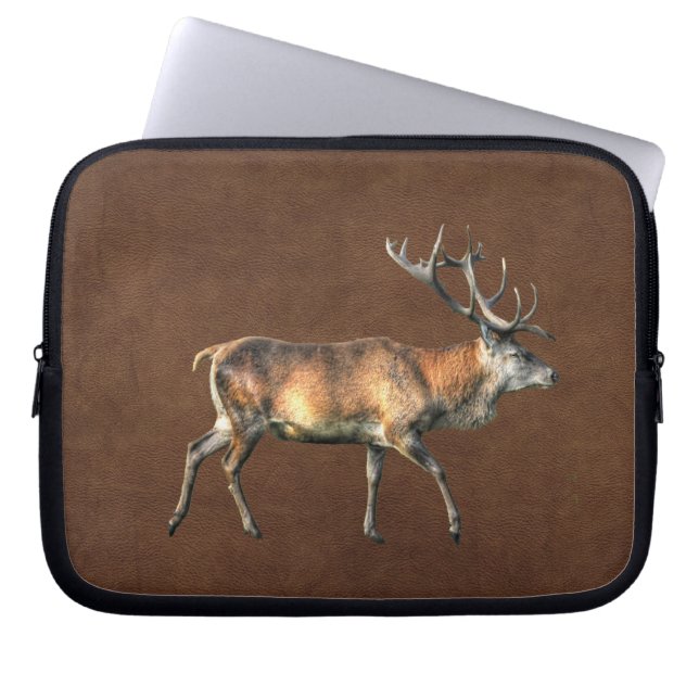 Red Deer Stag Wildlife Animal Design Laptopschutzhülle (Vorderseite)