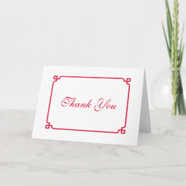 Red Deko Chic Wedding Vielen Dank Dankeskarte