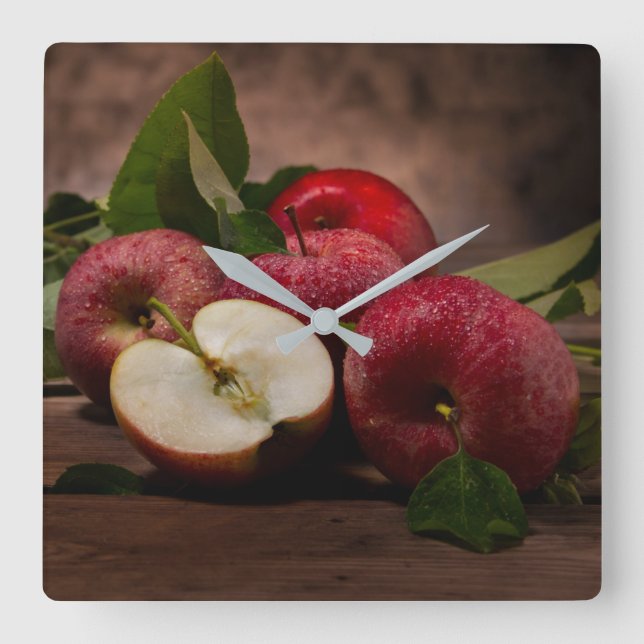 Red Delicious Äpfel Große Uhr (Vorderseite)