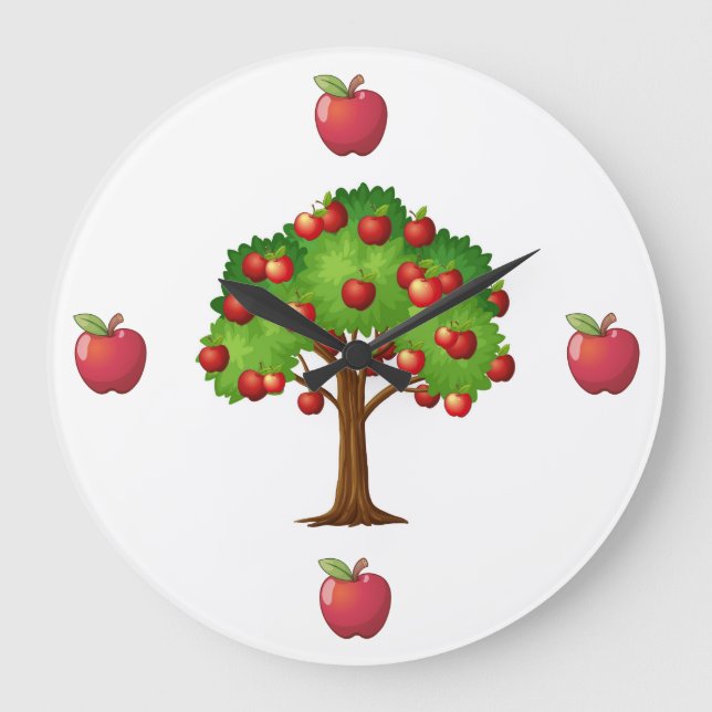 Red Delicious Äpfel Große Uhr (Vorderseite)