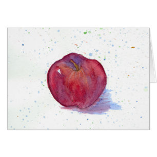 Red Delicious Apfelsaft Wasserfarbe Leere