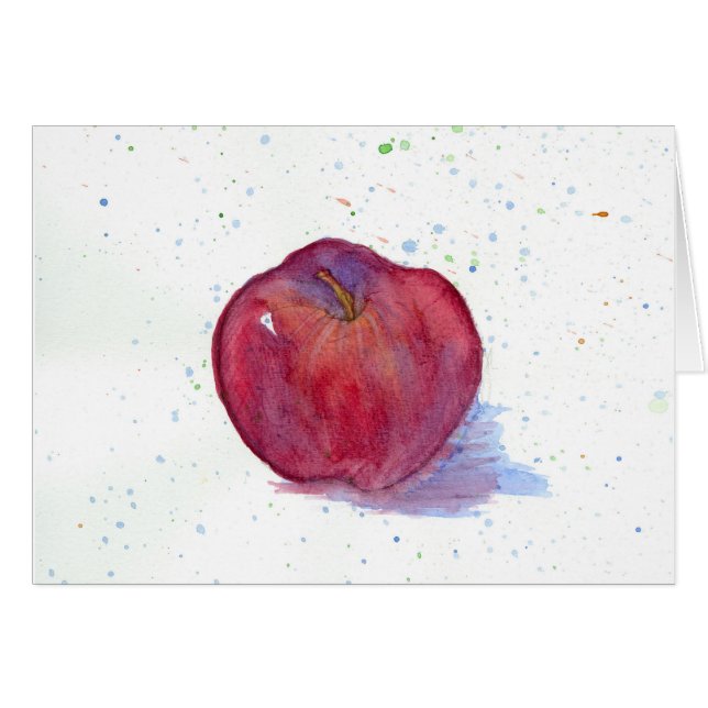 Red Delicious Apfelsaft Wasserfarbe Leere (Vorderseite (Horizontal))