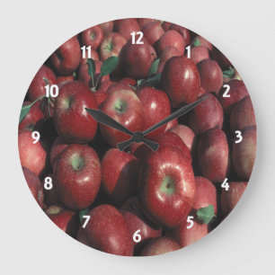 Red Delicious Apple Crop Clock Große Wanduhr