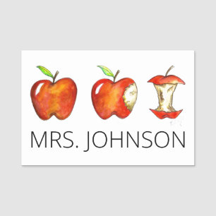 Red Delicious Apple for Teacher School Bildung Namensschild
