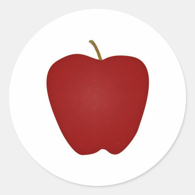 Red Delicious Apple Logo Runder Aufkleber (Vorderseite)