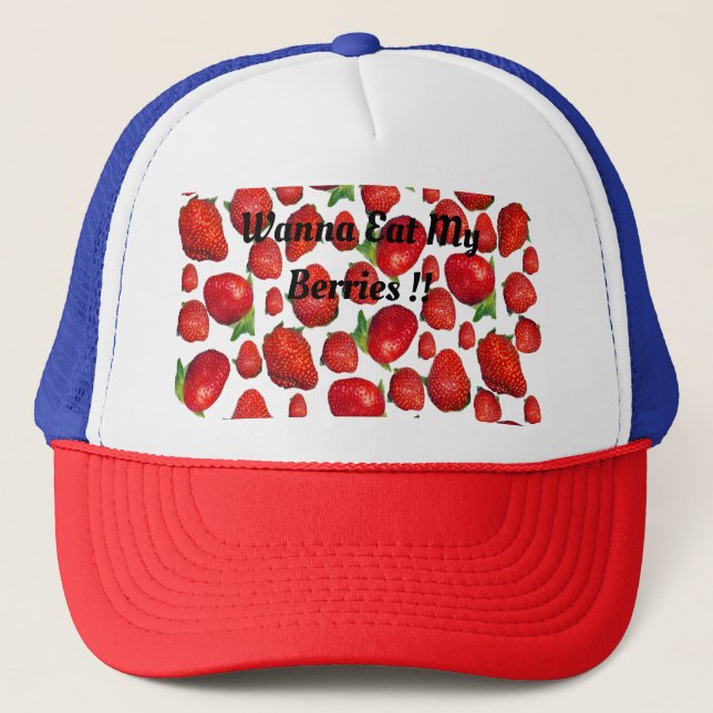 Red Delicious Erdbeeren, Truckerkappe (Vorderseite)
