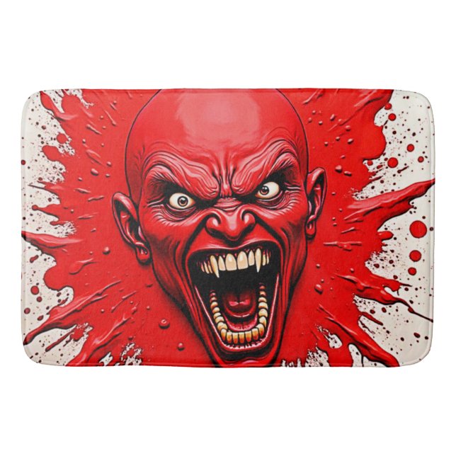 Red Demon Fury Art Badematte (Vorderseite)