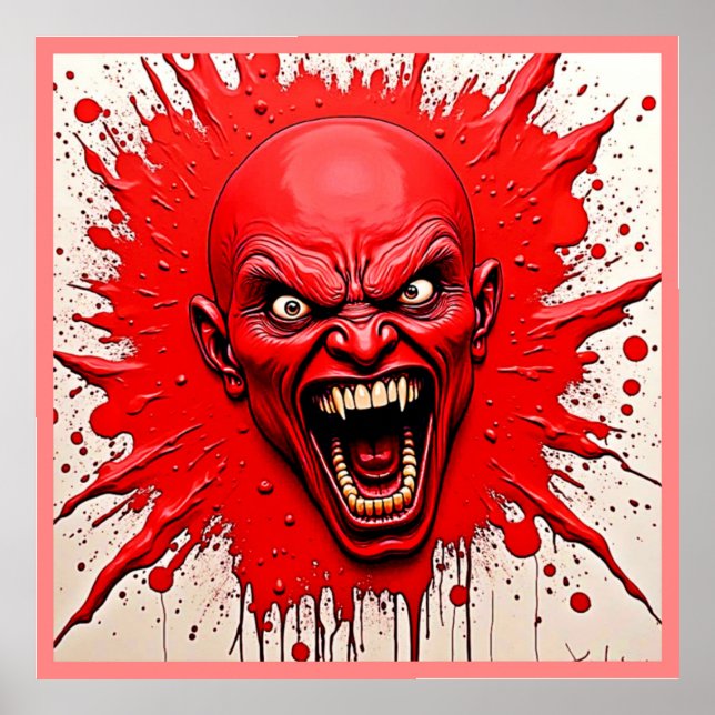 Red Demon Fury Art Poster (Vorne)