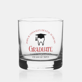 Red Dental School Custom Dentin Abschluss Whiskyglas