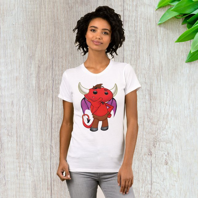 Red Devil Bat Womens T - Shirt (Von Creator hochgeladen)