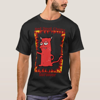 Red Devil Chemo Survivor Sticker.pnng T-Shirt