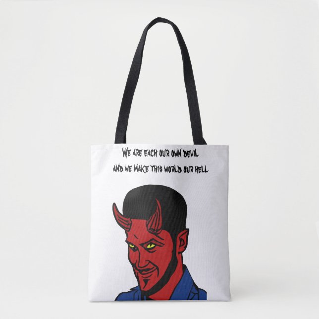 Red Devil Demon Man Lucifer Hell zitiert Kunst (Vorderseite)
