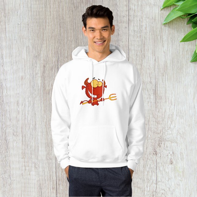 Red Devil Holding a Pitchfork Mens Hoodie (Von Creator hochgeladen)