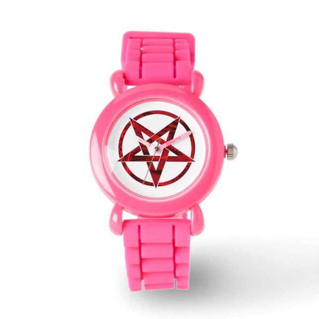 Red Devil Pentagram Armbanduhr (Vorderseite)