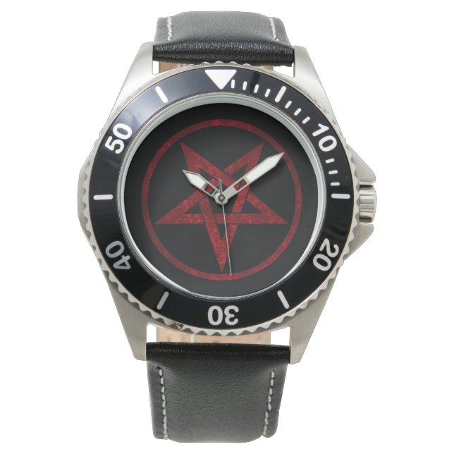 Red Devil Pentagram Armbanduhr (Vorderseite)
