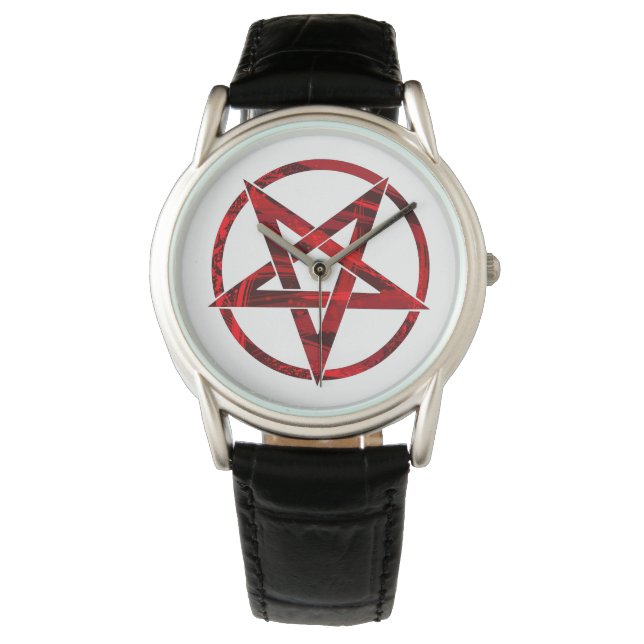 Red Devil Pentagram Armbanduhr (Vorderseite)