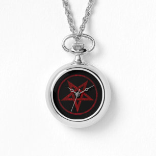 Red Devil Pentagram Armbanduhr