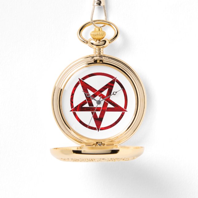 Red Devil Pentagram Armbanduhr (Vorderseite)