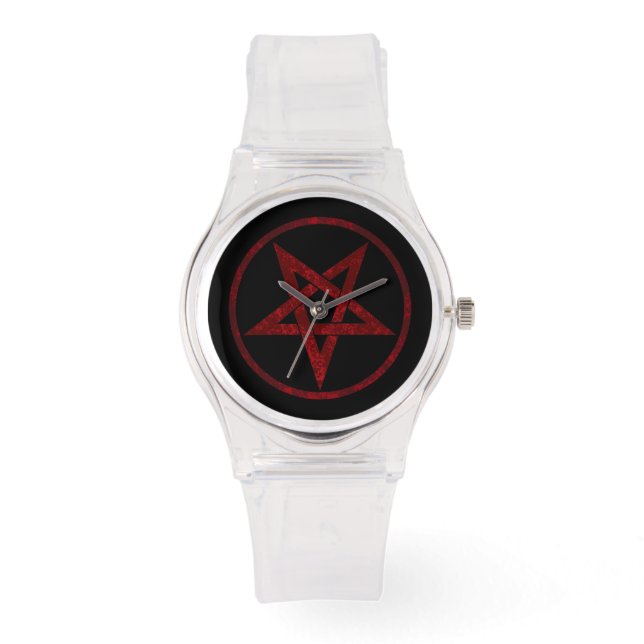 Red Devil Pentagram Armbanduhr (Vorderseite)