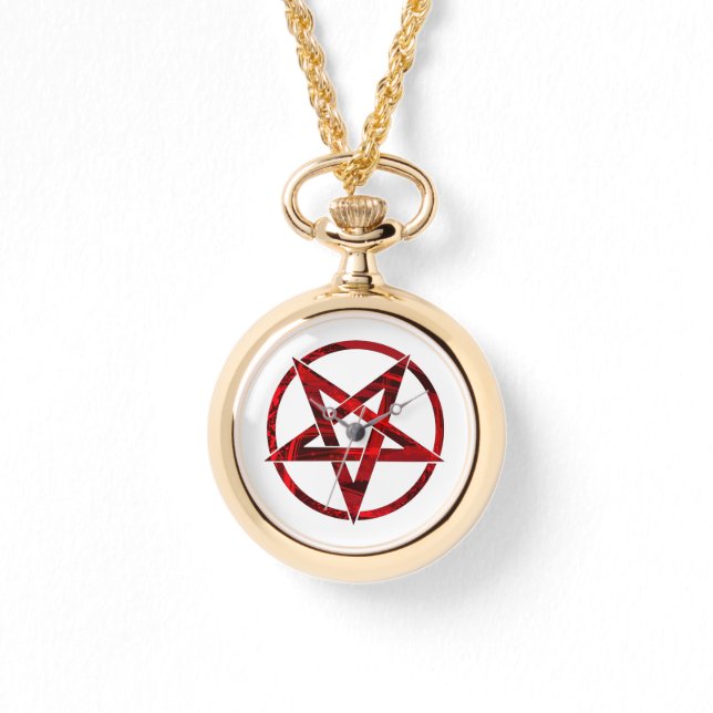Red Devil Pentagram Armbanduhr (Vorderseite)