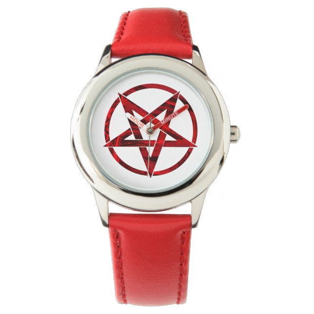 Red Devil Pentagram Armbanduhr (Vorderseite)