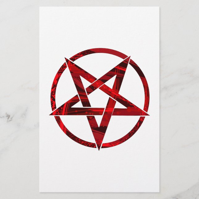 Red Devil Pentagram Briefpapier (Vorderseite)