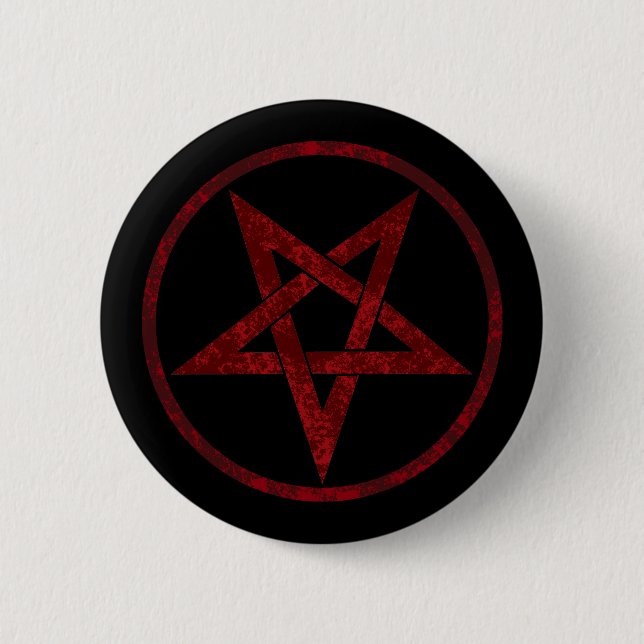 Red Devil Pentagram Button (Vorderseite)