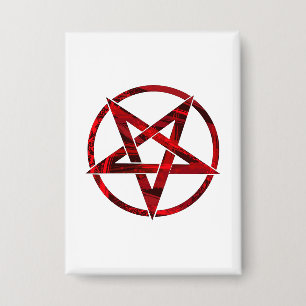 Red Devil Pentagram Button
