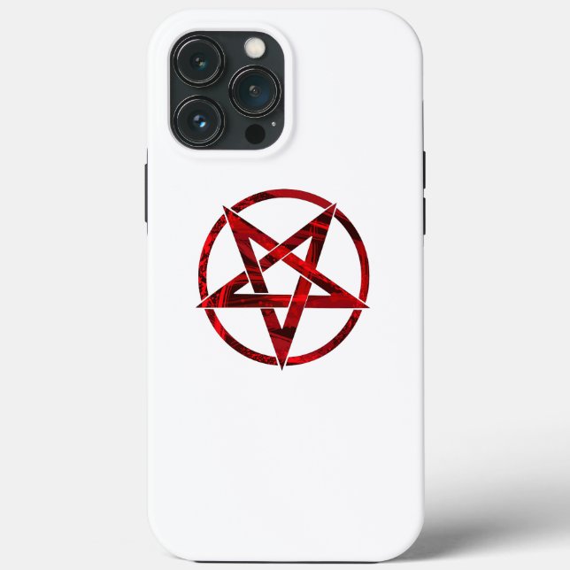Red Devil Pentagram Case-Mate iPhone Hülle (Rückseite)