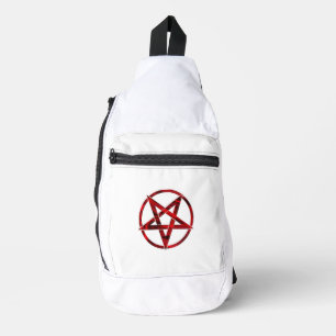 Red Devil Pentagram Crossbody Bag