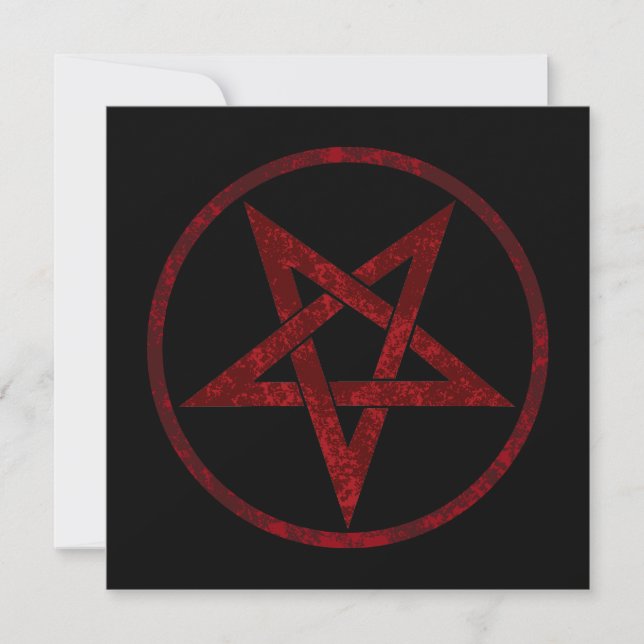 Red Devil Pentagram Dankeskarte (Vorderseite)