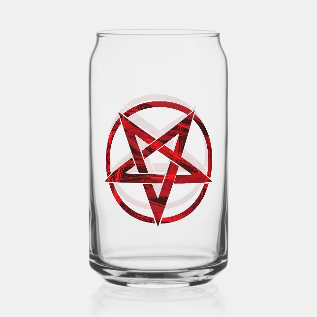 Red Devil Pentagram Dosenglas (Vorderseite)