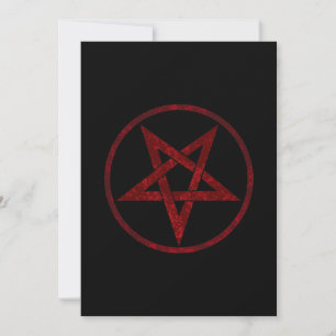 Red Devil Pentagram Einladung