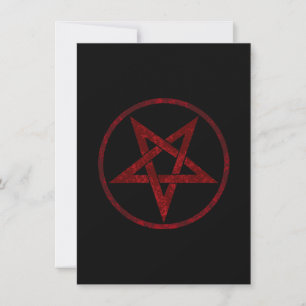 Red Devil Pentagram Einladung