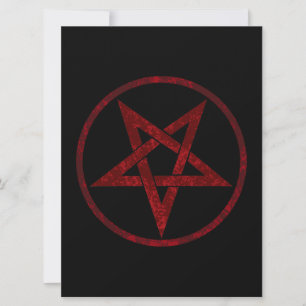 Red Devil Pentagram Einladung