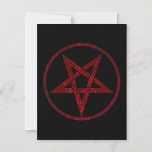 Red Devil Pentagram Einladung