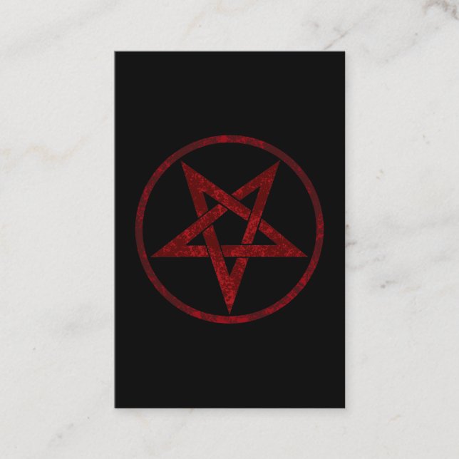 Red Devil Pentagram Empfehlungskarte (Vorderseite)
