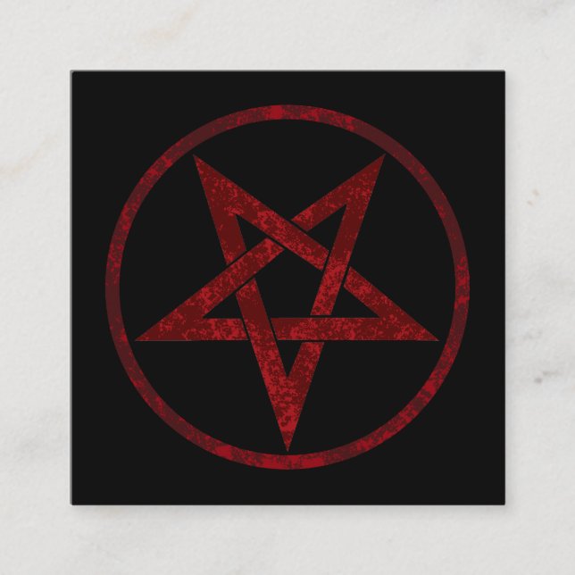 Red Devil Pentagram Empfehlungskarte (Vorderseite)
