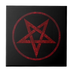 Red Devil Pentagram Fliese