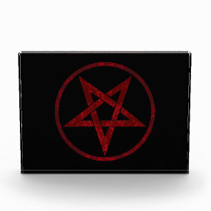 Red Devil Pentagram Fotoblock