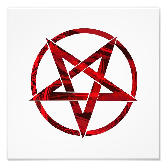Red Devil Pentagram Fotodruck (Vorne)