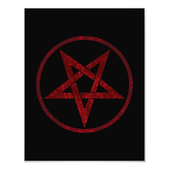 Red Devil Pentagram Fotodruck (Vorne)
