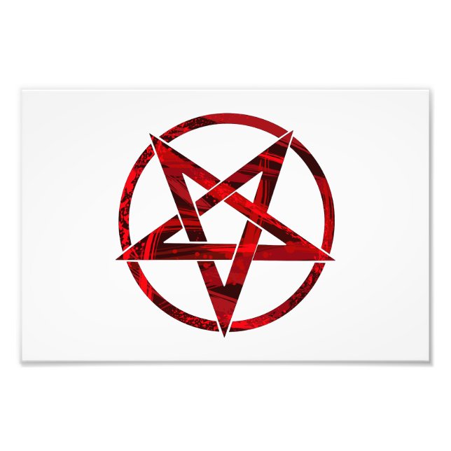 Red Devil Pentagram Fotodruck (Vorne)