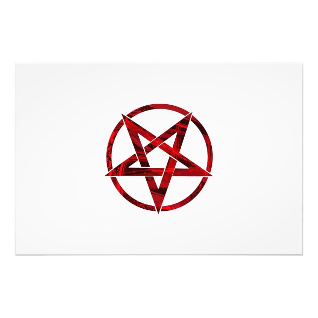 Red Devil Pentagram Fotodruck (Vorne)