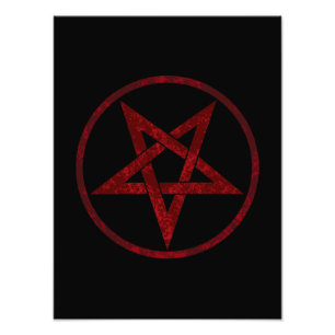 Red Devil Pentagram Fotodruck